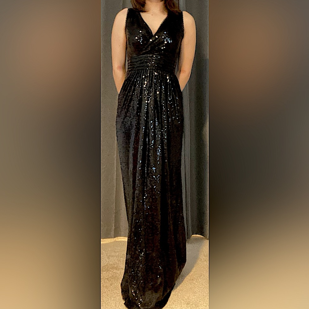Black Sequins Prom Dress, size 2, Kate Kasin